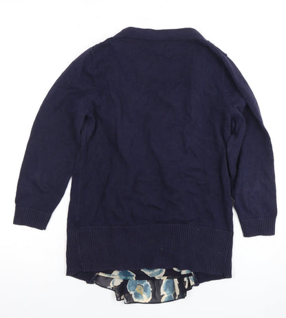 Womens UK Size 8 NEXT Blue Tunic Blouse