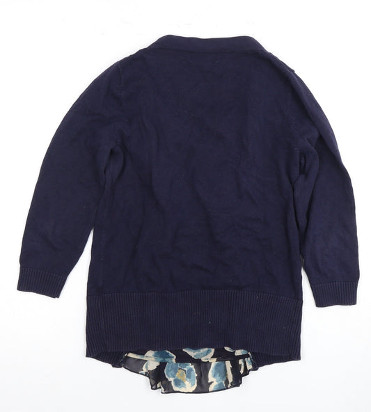 Womens UK Size 8 NEXT Blue Tunic Blouse