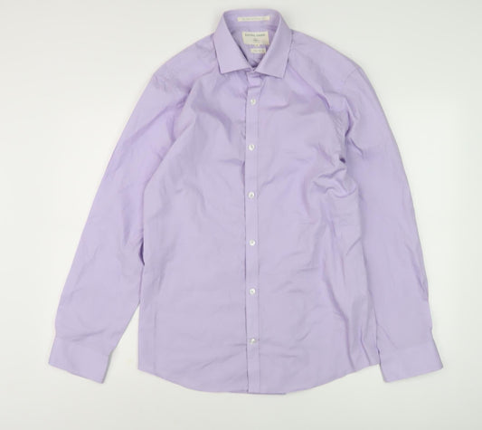 Racing Green Men's Purple Regular Fit Dress Shirt