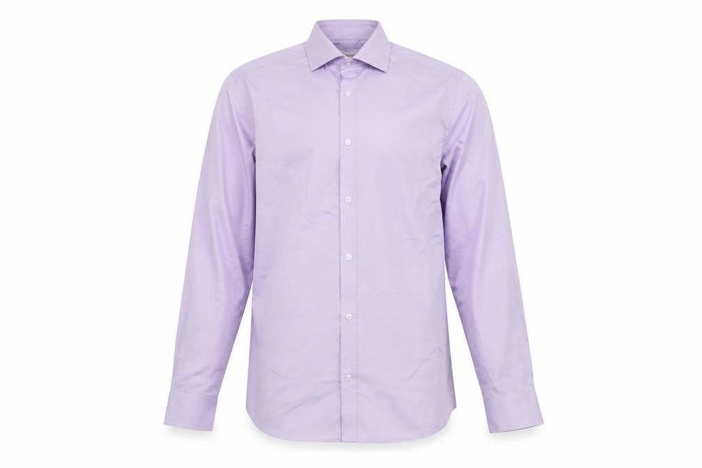 Mens UK Collar Size 15.5 Racing Green Smart Purple  Dress Shirt