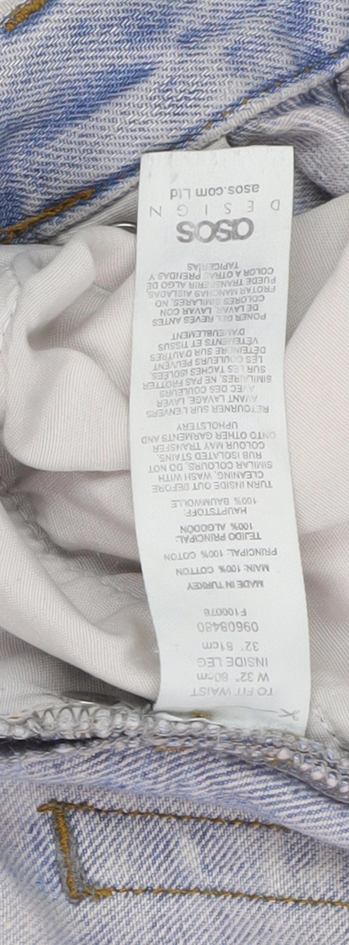 ASOS Men's Blue Regular Fit Jeans 32W 32L