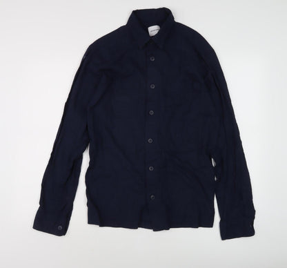 Jack & Jones Men's Blue Medium Casual Button-Up Shirt