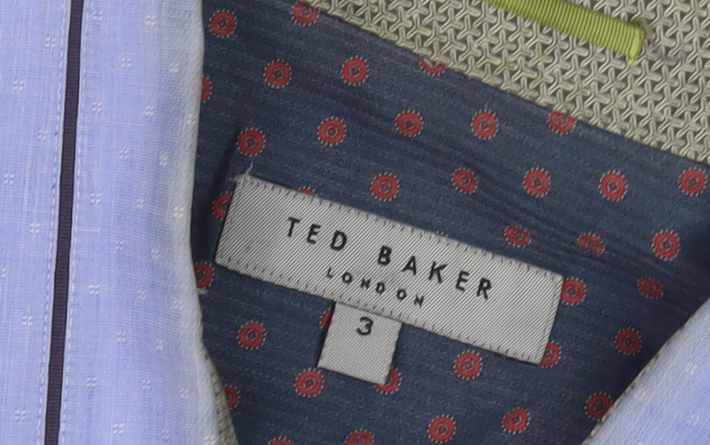 Ted Baker Men's Blue Dress Shirt Size 3, Business Casual