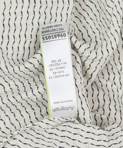 Womens UK Size 14 Marks and Spencer Ivory  Button-Up