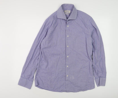Gianni Feraud Men's Blue Slim Fit Check Shirt 16