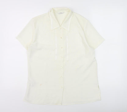 Womens UK Size 12 Marks and Spencer Ivory  Button-Up