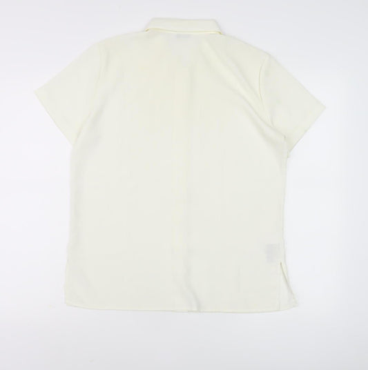 Womens UK Size 12 Marks and Spencer Ivory  Button-Up