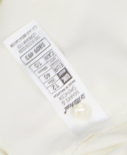 Womens UK Size 12 Marks and Spencer Ivory  Button-Up