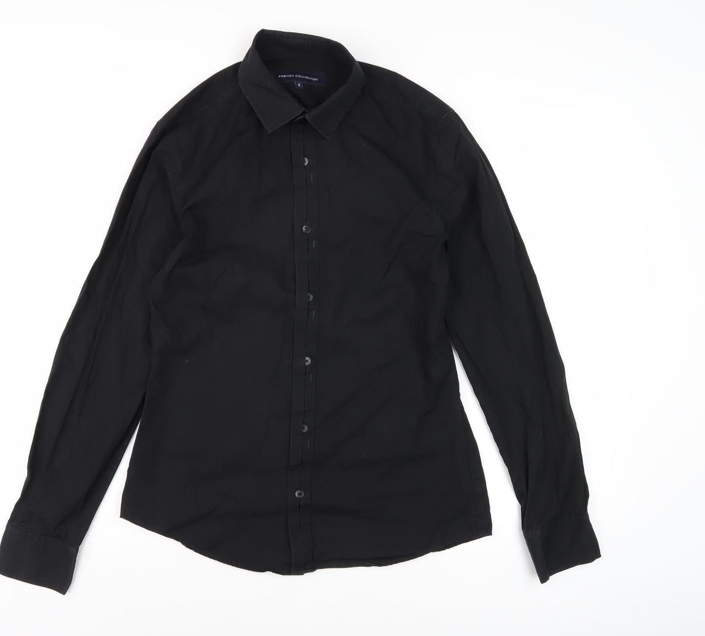 Mens UK Collar Size S French Connection Smart Black  Dress Shirt