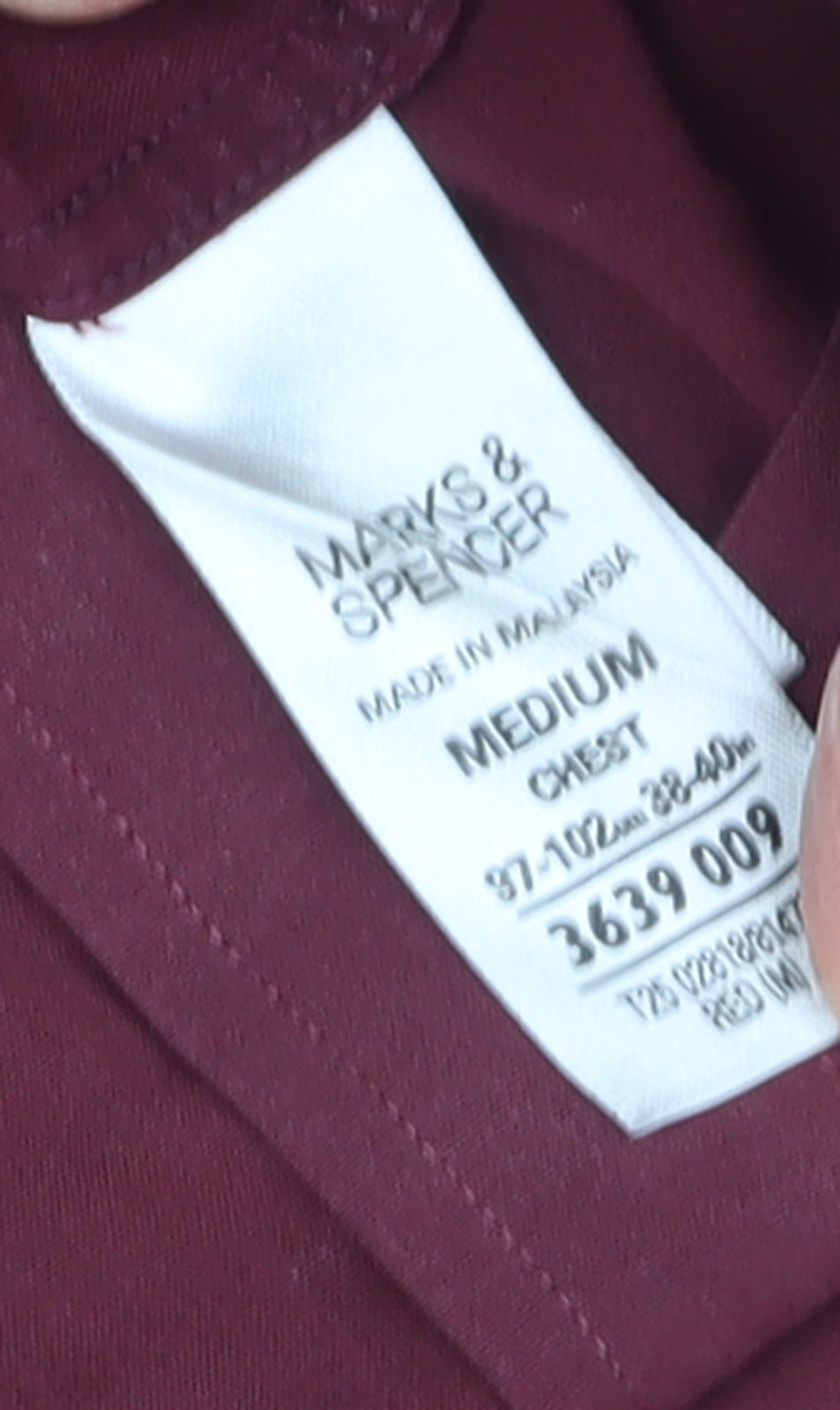 Marks and Spencer Men's Red Short Sleeve Shirt