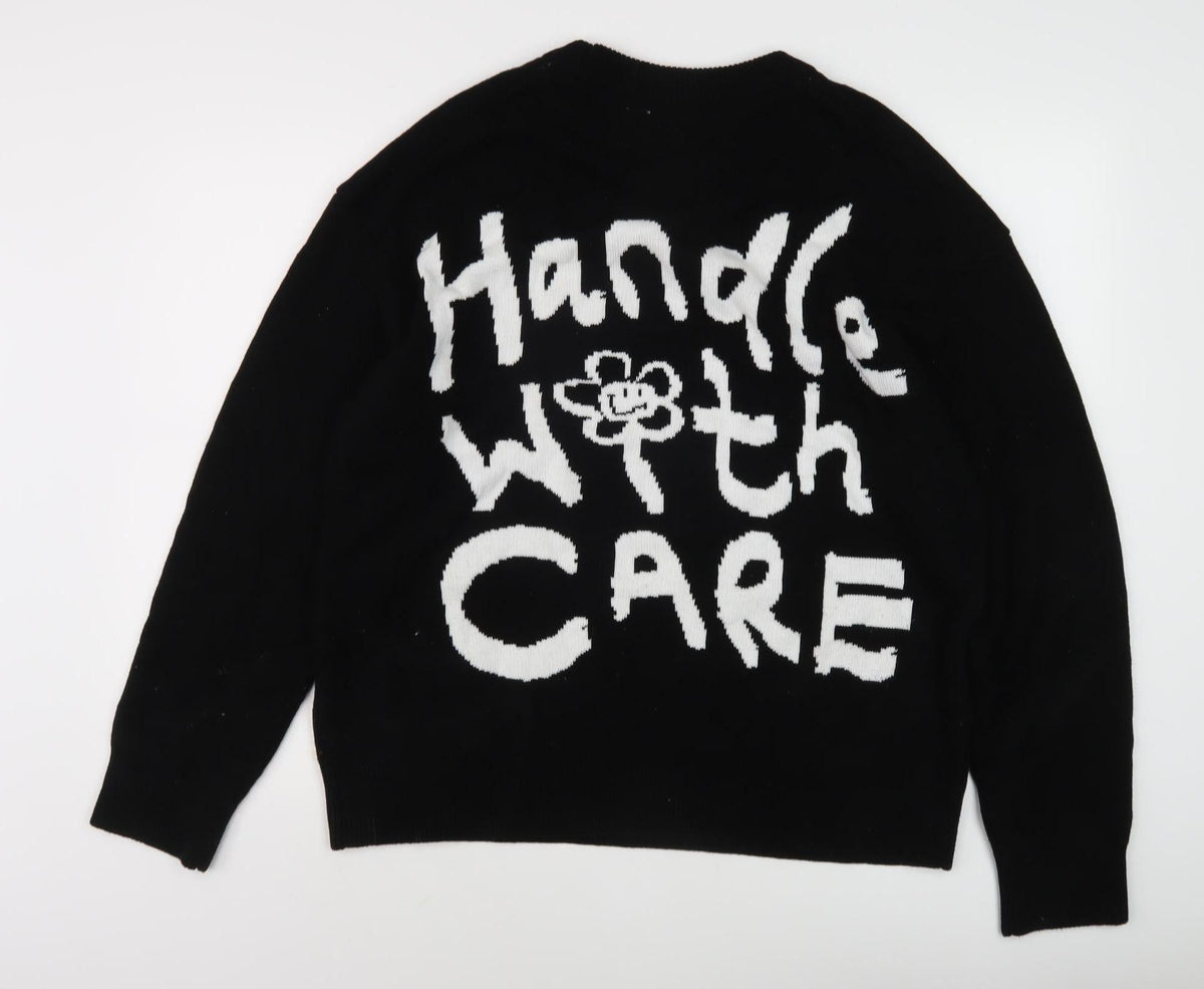 Womens UK Size M H&M Black Pullover Jumper
