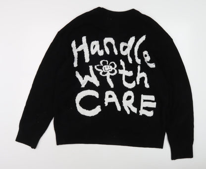 Womens UK Size M H&M Black Pullover Jumper