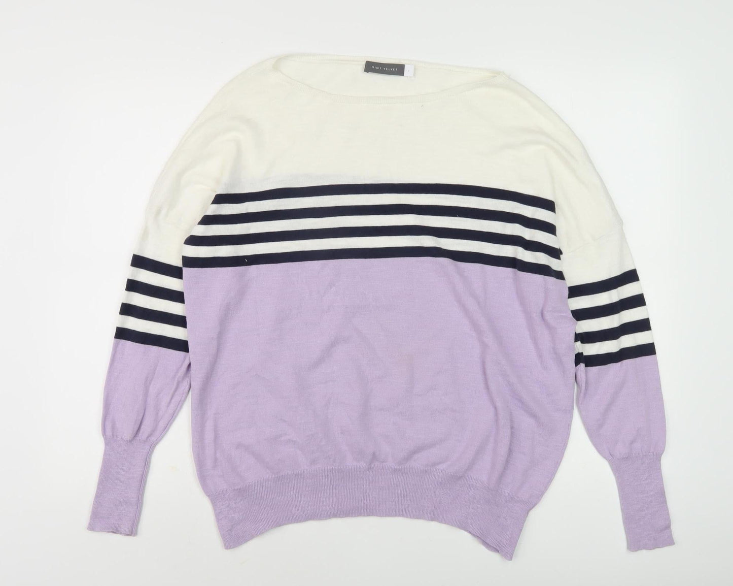 Only & Sons Women's Multicoloured Striped Pullover Jumper L