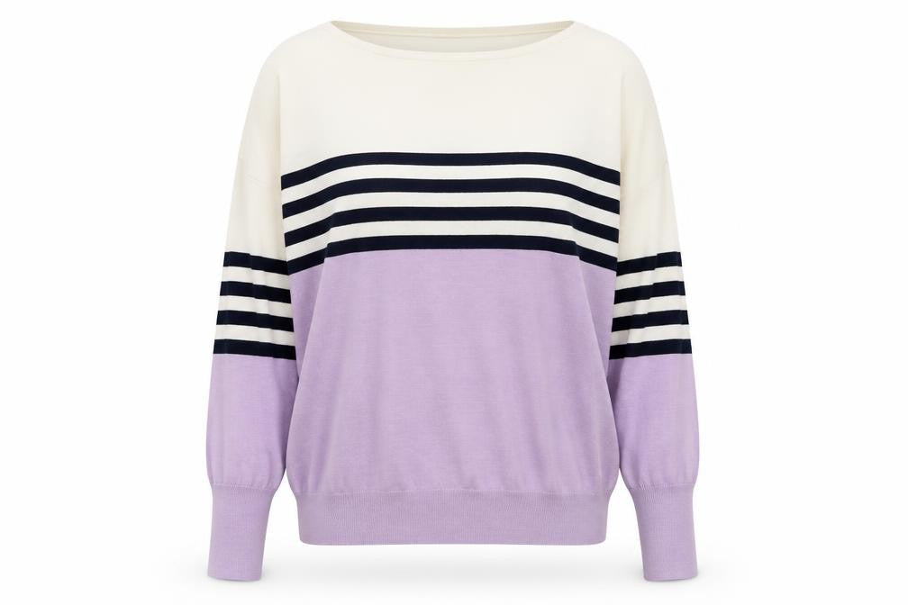 Front view of Only & Sons Women's Multicoloured Striped jumper L