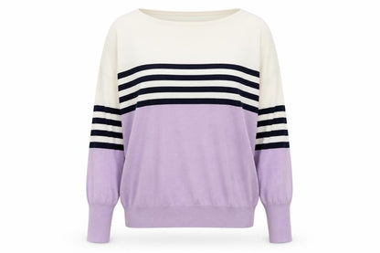 Front view of Only & Sons Women's Multicoloured Striped jumper L