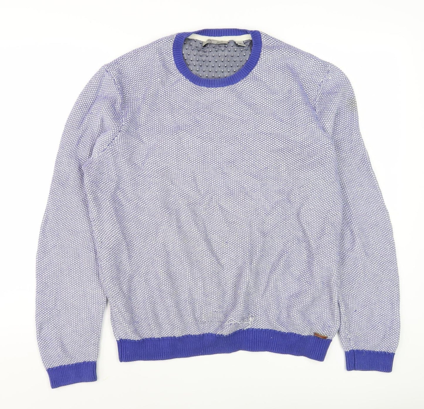 Ted Baker Men's Blue Cotton Pullover Jumper 6XL