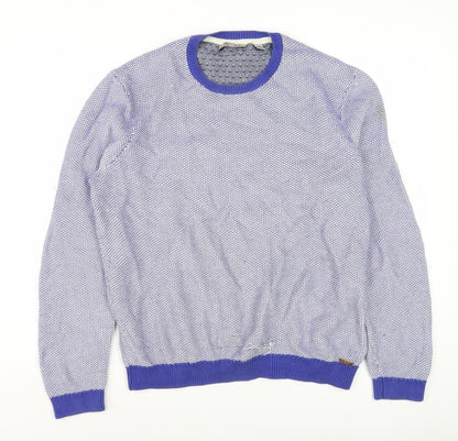 Ted Baker Men's Blue Cotton Pullover Jumper 6XL