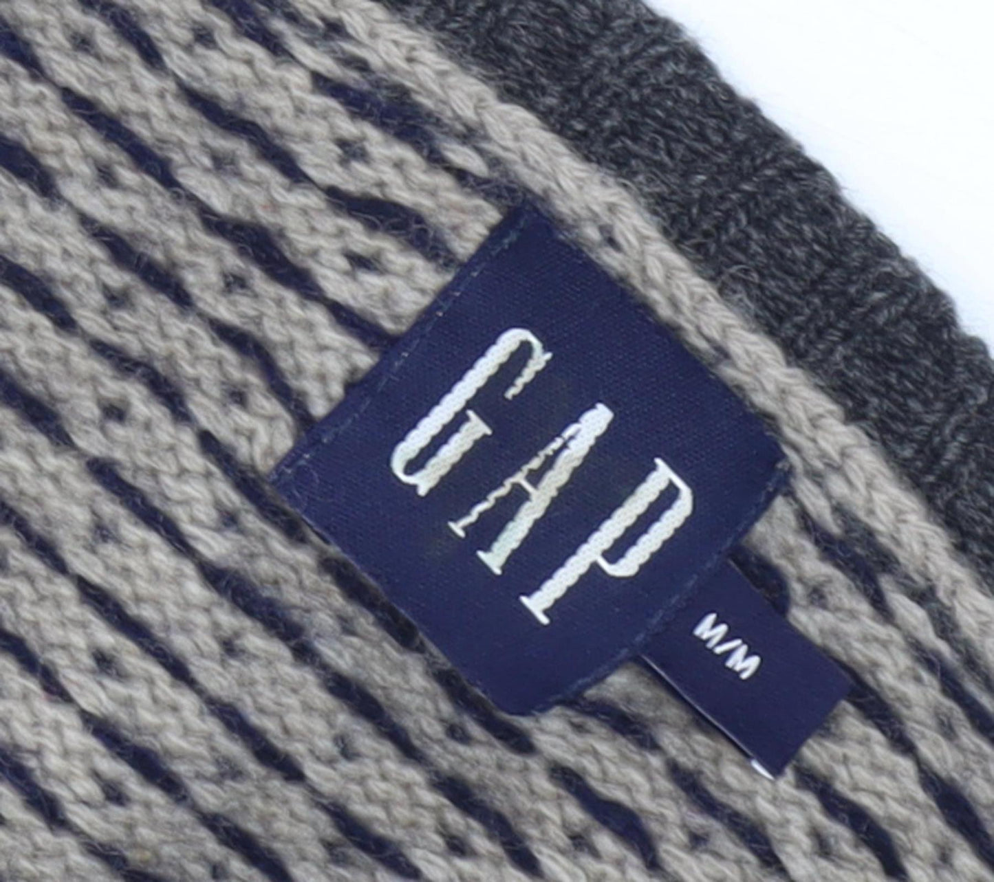 GAP Men's Beige Wool Fair Isle Pullover Jumper M