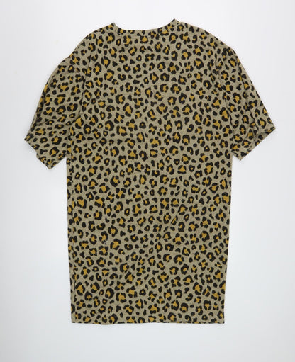 Marks and Spencer Women Brown Animal Print Dress Size 8