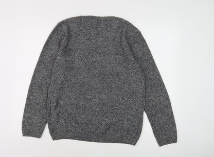 Topman Men's Grey Cable-Knit Pullover Jumper M