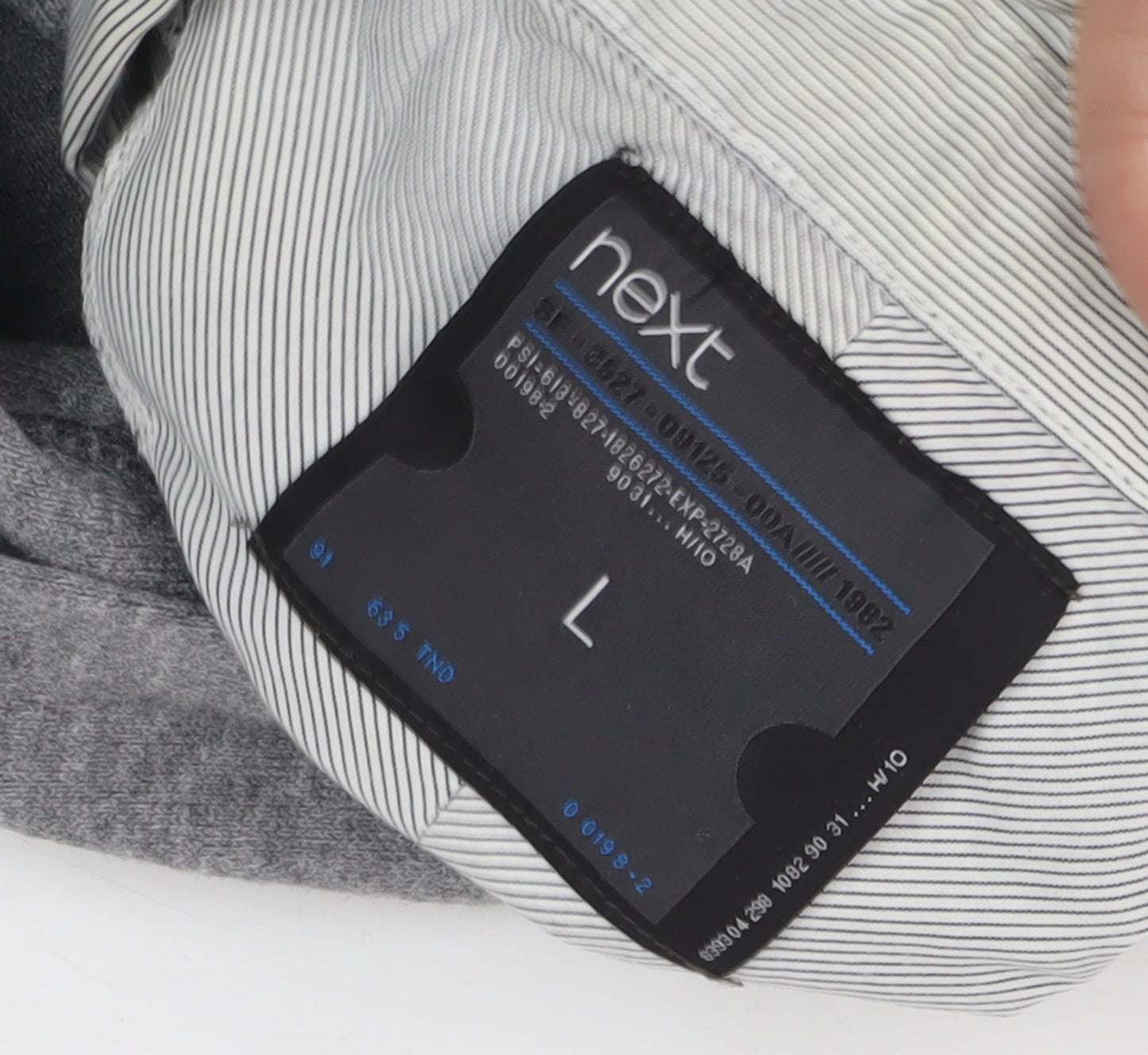 Next Men's Grey Henley Jumper L - Casual Collared Style