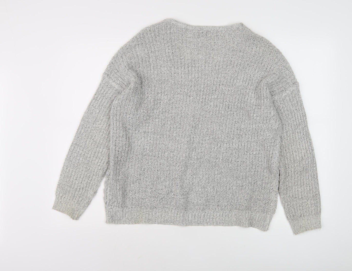 Womens UK Size M Jacqueline de Yong Grey Pullover Jumper