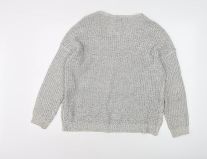 Womens UK Size M Jacqueline de Yong Grey Pullover Jumper