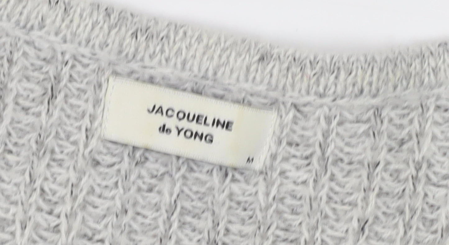 Womens UK Size M Jacqueline de Yong Grey Pullover Jumper