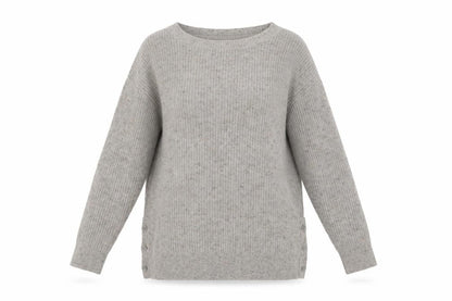 FF South Coast Women's Grey Wool Pullover Jumper, Size 10, Crew Neck