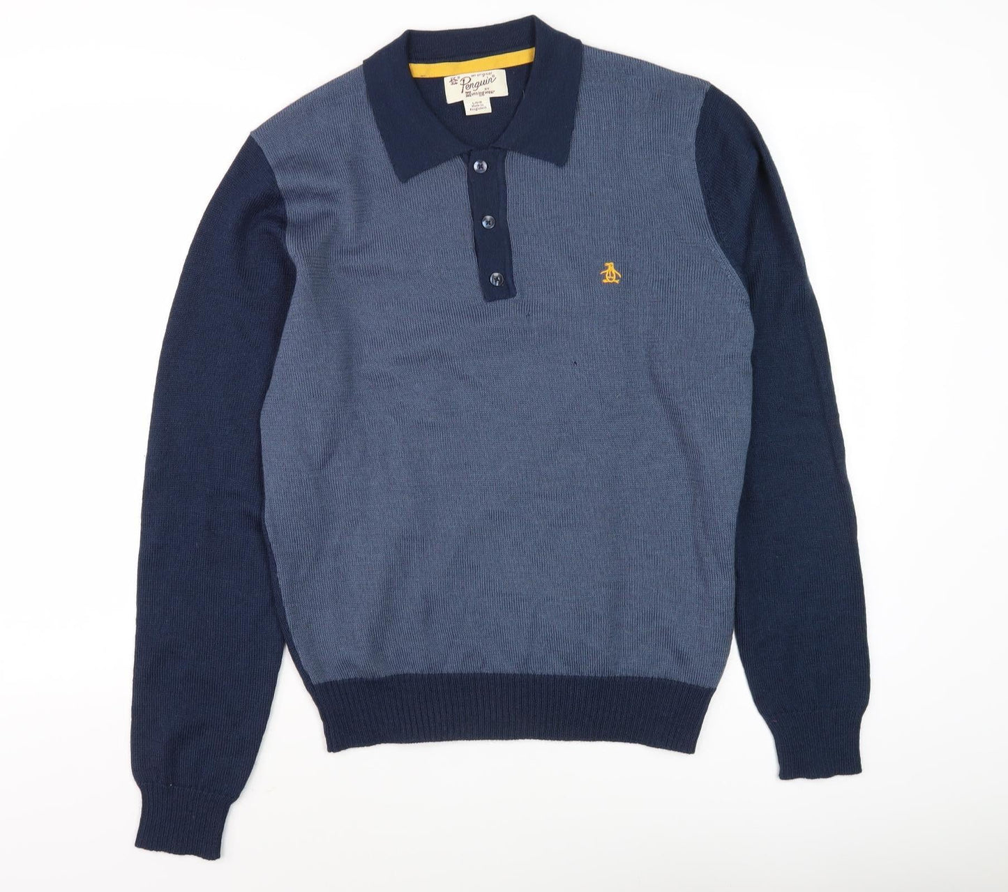 Penguin Men's Blue Pullover Jumper L Classic Knit