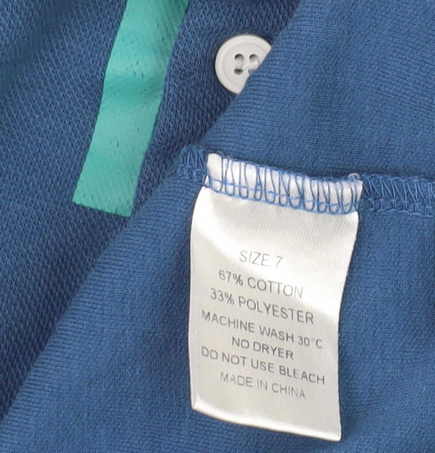 Alexandra Girls Blue Shirt Dress, Size 7, Long Sleeve, Casual