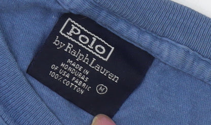 Ralph Lauren Men's Blue Cotton T-Shirt, Medium