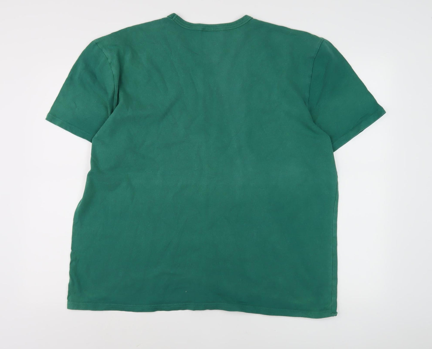 Champion Unisex Green XL T-Shirt, Crew Neck, Cotton Jersey