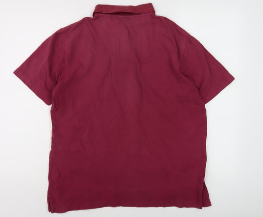 Cotton Traders Men's Red Polo Shirt M