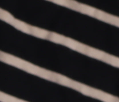 FatFace Women's Black Striped V-Neck Long Sleeve Top