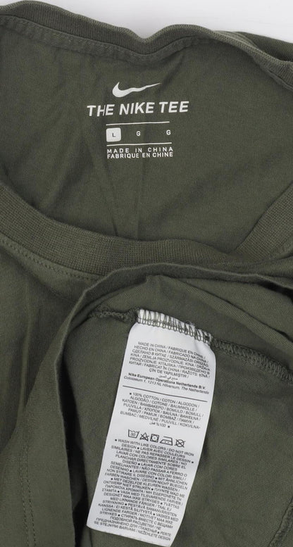 Nike Men's Green Crew Neck T-Shirt L