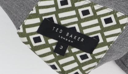 Ted Baker Grey Men's Polo Shirt Size 3 Button Accents