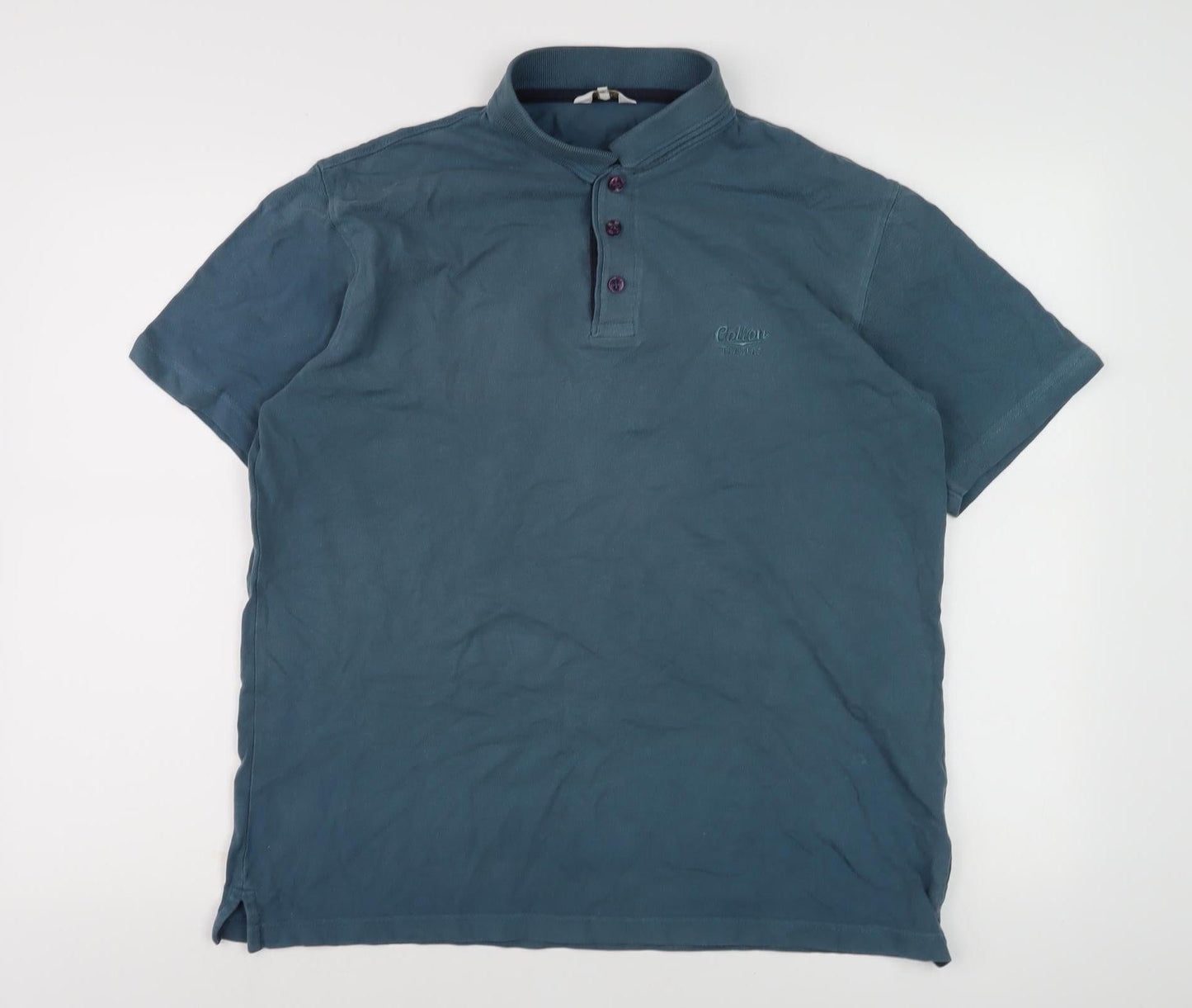 Cotton Traders Men's Blue Polo Shirt Medium