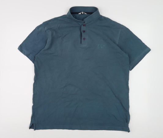 Cotton Traders Men's Blue Polo Shirt Medium
