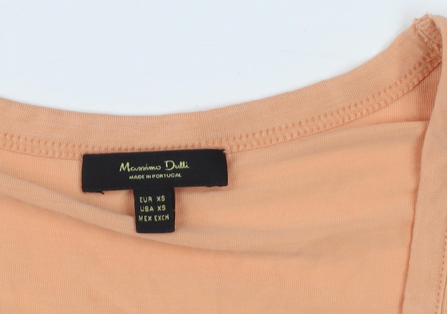 Womens UK Size XS Massimo Dutti Beige Basic T-Shirt