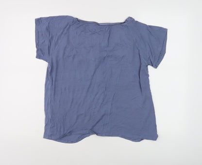 Jasper Conran Women's Blue Short Sleeve Top UK 16