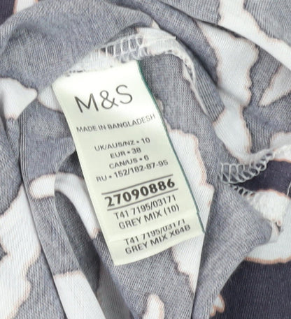 Womens UK Size 10 Marks and Spencer Grey Basic T-Shirt
