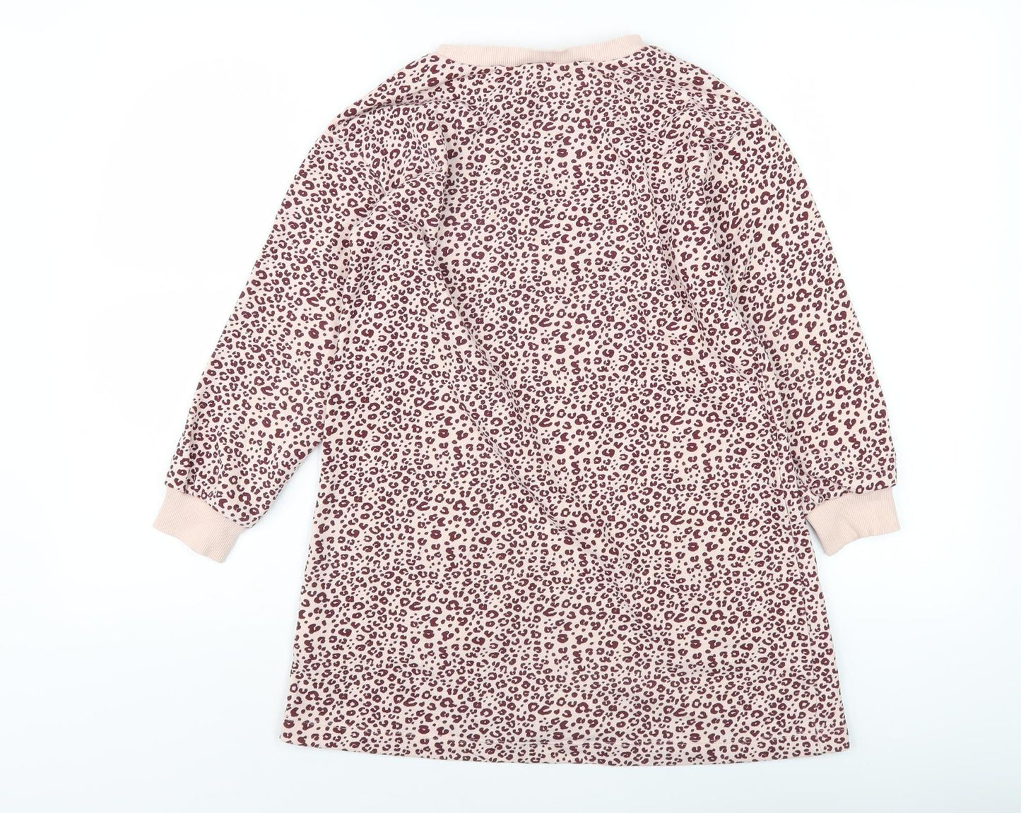 H&M Girls Pink Animal Print T-Shirt Dress 6 Years