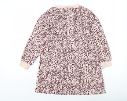 H&M Girls Pink Animal Print T-Shirt Dress 6 Years
