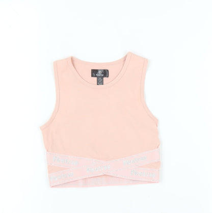Firetrap Girls Pink Cropped Tank Top 7-8 Years