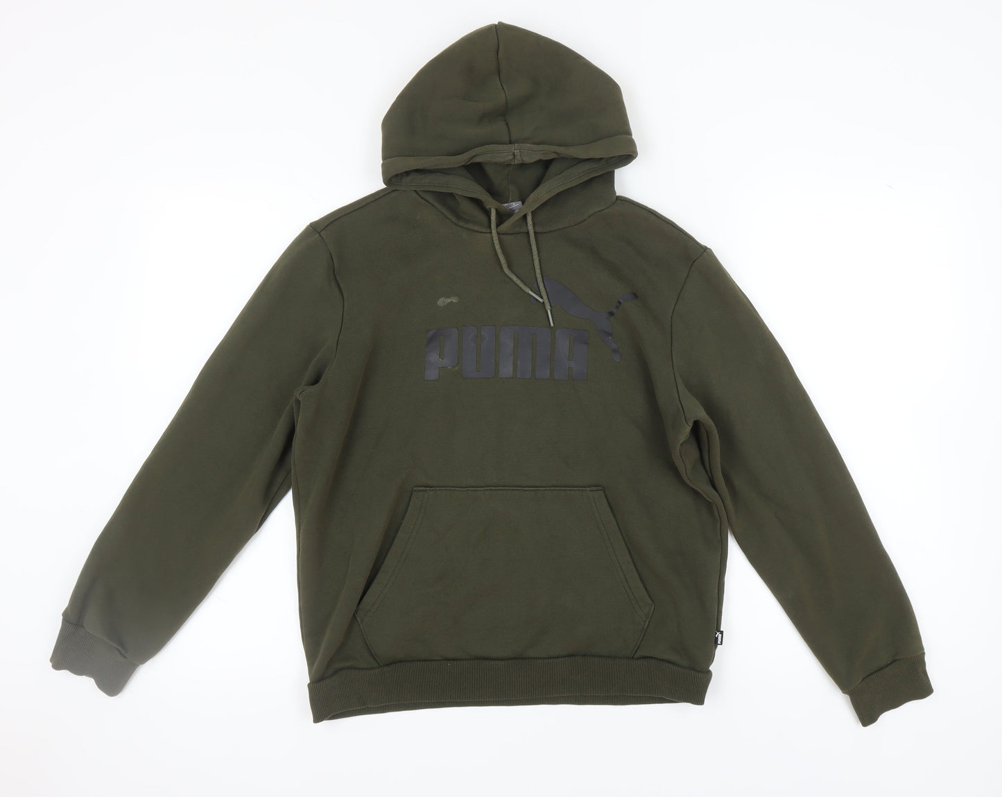 Mens UK Size S PUMA Green Pullover Hoodie