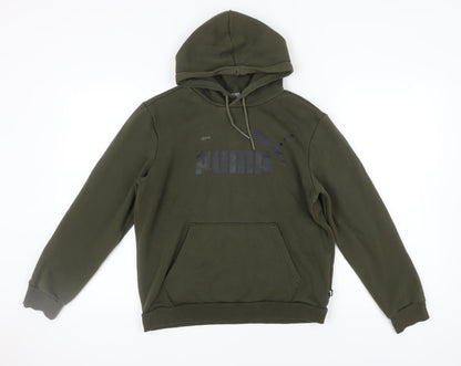 Mens UK Size S PUMA Green Pullover Hoodie