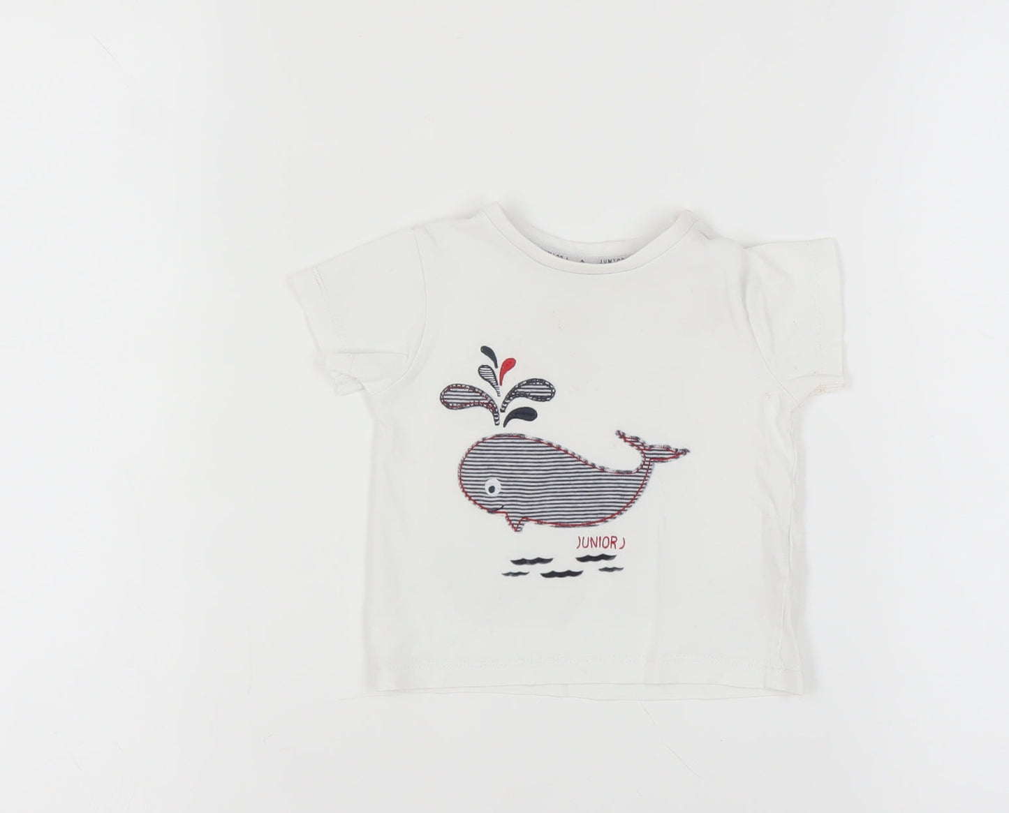 Jasper Conran Unisex Baby T-Shirt 9-12 Months White Whale