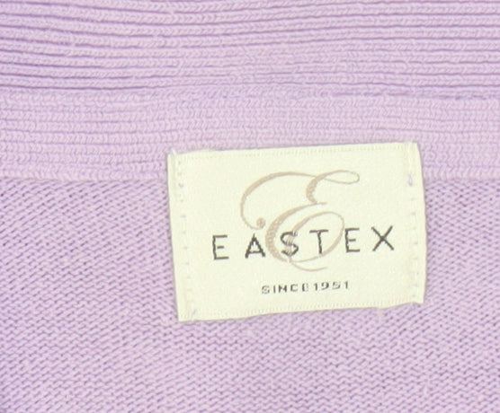 Eastex Women's Purple Cowl Neck Jumper Size 14