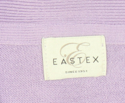 Eastex Women's Purple Cowl Neck Jumper Size 14